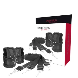 Fesselset Bettfessel-Set Schwarz
