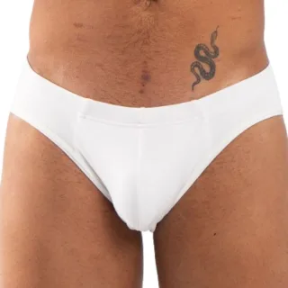 Herren-Dessous Slip Weiß L
