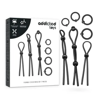 Penisring Set 7-teilig flexibel Schwarz