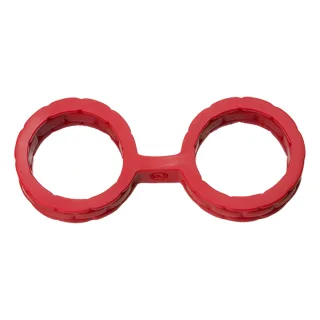 Handschellen Platinum Japanese Style aus Silikon groß Rot 17,8 x Ø 7,6 cm