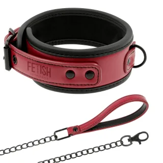 Halsband Dark Room Collar and Leash Rot