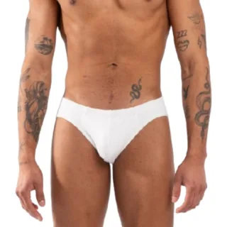 Herren-Dessous Slip Weiß S