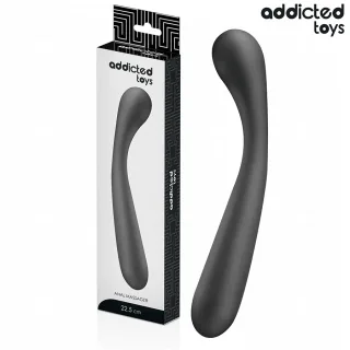 Anal-Massagestab gebogen Schwarz 22,5 x 3,5 cm