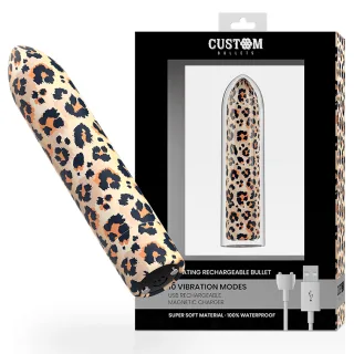 Vibrator Bullet Leopard aufladbar Mehrfarbig 6,25 x Ø 2 cm