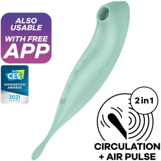 Vibrator Twirling Pro+ Air Pulse Stimulator & App Grün