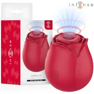 Auflegevibrator Intense Camellia Saugstimulator Bordeaux 6,7 x 5,9 cm