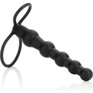 Penisring Beaded Dual Penetrator Schwarz 14,5 x 2,5 cm