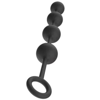 Analkette Hidden Desire Extreme schwer XL Schwarz 49 x Ø 5 cm