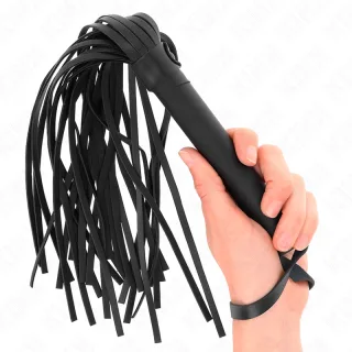 Peitsche Neopren-Stil Schwarz