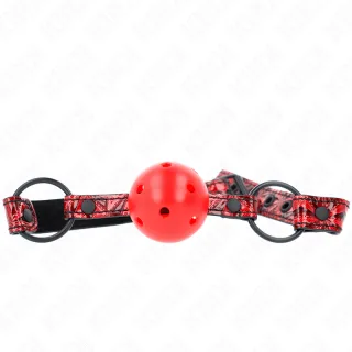 Fetisch-Toy Rautenmuster-Ball Gag Modell 1 Verstellbar 42 Schwarz