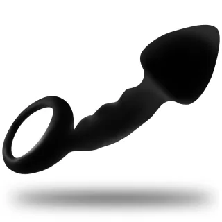 Analplug Gerippter mit Ring 8 x 3 cm