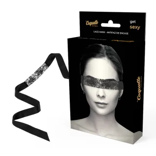 Spitzenmaske Chic Desire Schwarz mit Band