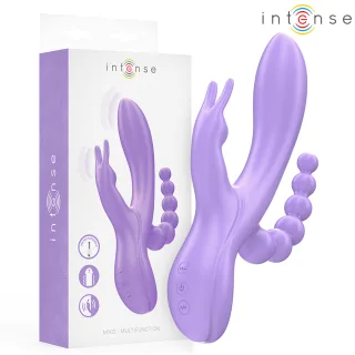 Rabbit-Vibrator Intense Miko mit Klitorisarm und Analkette Lila