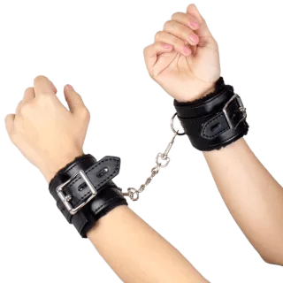 Fesselset Schwarze Bondage-Handschellen BDSM-Kollektion