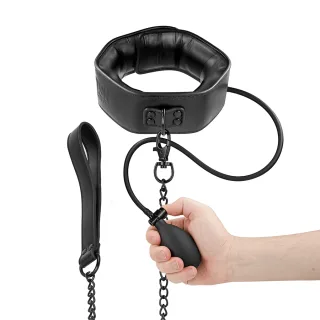 Halsband Bondage Aufblasbares Würgehalsband mit Kette