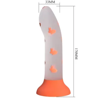 Dildo Magische Nacht ohne Vibration Leuchtendes Orange