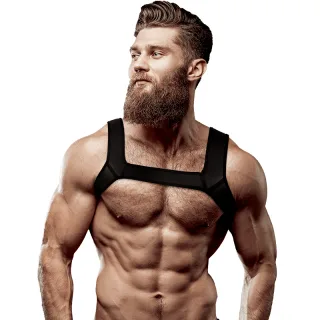 Harness Neopren-Brustgurt Schwarz Größe L