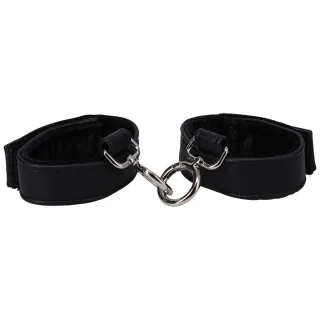 Handschellen in a Bag aus veganem Leder Schwarz 27,9 x Ø 2,5 cm