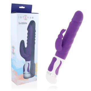 Rabbit-Vibrator Intense Bobble mit rotierendem Schaft Lila 27 x 4 cm