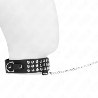 Fetisch-Toy Halskette mit Band Glänzend Verstellbar Schwarz 37 cm