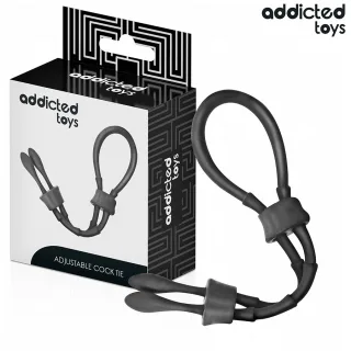 Penisring Verstellbares Silikonseil Schwarz 19,1 cm