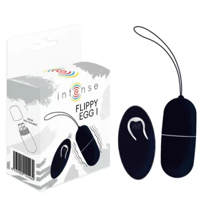 Ei-Vibrator Intense Flippy I mit Fernbedienung Schwarz 7,9 x 3,2 cm