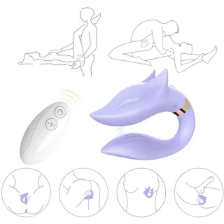 Fox Paarvibrator mit Fernbedienung Lila