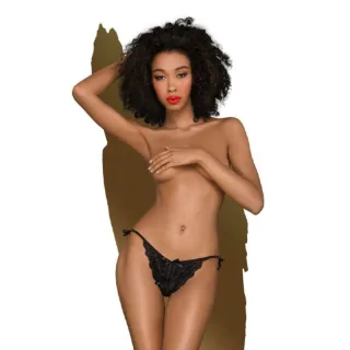 String Too Hot to Be Real Tanga Schwarz S/M