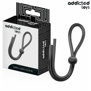 Penisring Silikonseil-Schlinge einfach Schwarz 19,5 cm
