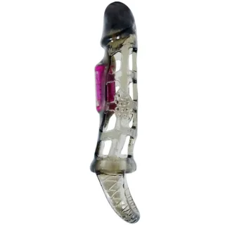 Penishülle mit Vibration & Riemen 13,5 cm