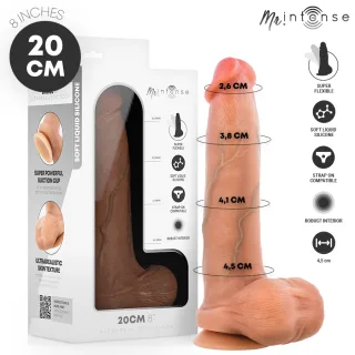 Dildo Bruce M aus Silikon mit Hoden 20 cm Ø 4,5 cm