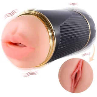 Masturbator Kay Doppelmasturbator Mund & Vagina mit Vibration