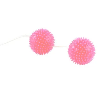 Vibrator Rosa strukturierte Bälle 3,6 cm
