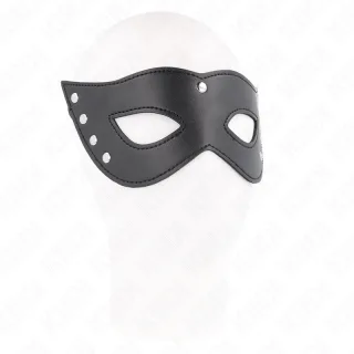 Maske 4 Nieten Augenmaske Schwarz