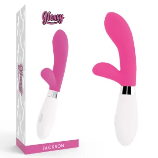 Rabbit-Vibrator Glossy Jackson Rosa 12 cm