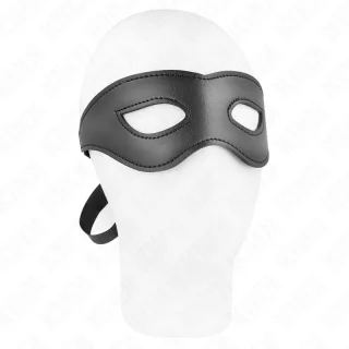 Maske Kunstledermaske Modell 1 Schwarz