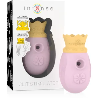 Auflegevibrator Intense Klitorisstimulator mit zehn Leck- und zehn Saugstufen Rosa
