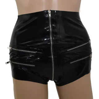 Latex Hotpants mit Reißverschluss für Sie
