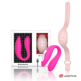 Paarvibrator Watchme Dual Pink mit Uhr Rosa