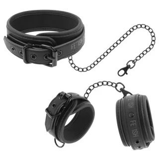 Fesselset Bound Neck to Wrist Restraints Schwarz
