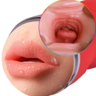 Masturbator Doppelt Vagina & Mund Rot