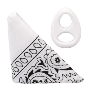 Penisring Rock Solid The Code mit Bandana Weiß 7 x Ø 4,6 cm