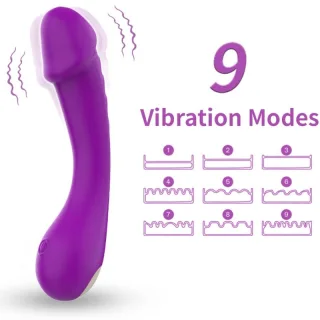 Vibrator G-Punkt Silikon Lila 18,3 x 4 cm