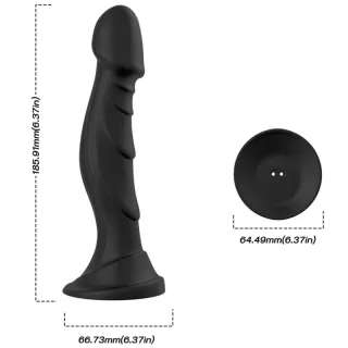 Eichelheld Prostata-Vibrator Schwarz 18,5 x 4,8 cm