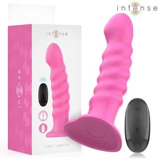 Vibrator Cindy L Spiralendesign 10 Vibrationen Rosa Fernbedienung 19 x 4 cm