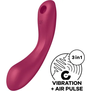 Vibrator Curve Trinity 1 Air Pulse Vibration Red Schwarz