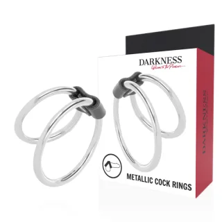 Penisring Doppelter aus Metall 5 cm
