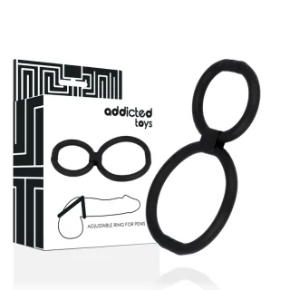 Penisring Verstellbar Schwarz Ø 3,8 cm