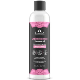 Massageöl Luxuria Quintessence mit Hanfsamenöl Zuckerwatte 150 ml