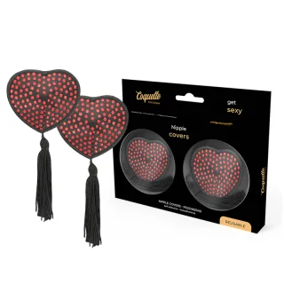 Nippelpasties Chic Desire Herzen mit Quasten Rot